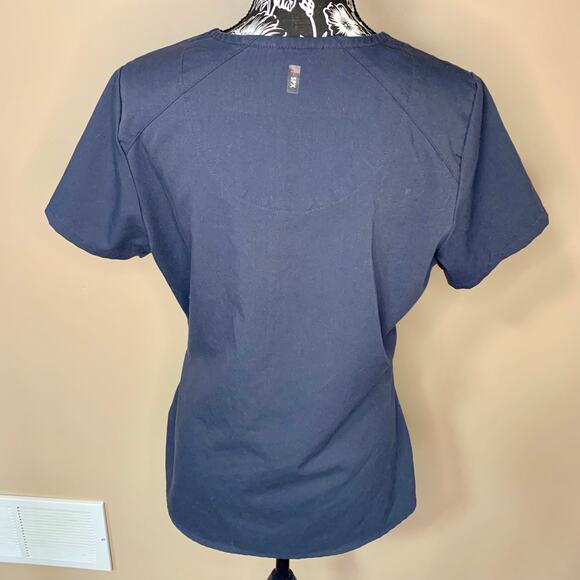 Gray Grey's Anatomy Spandex Stretch Scrub Top - Picture 2 of 4